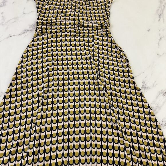 Boden Lily Jersey Knit Maxi Dress Size 4 Petite Yellow Blue Geometric Pockets - Picture 10 of 11